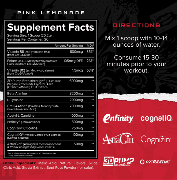 UNMATCHED BH2K Pre-Workout (408g) - Image 2